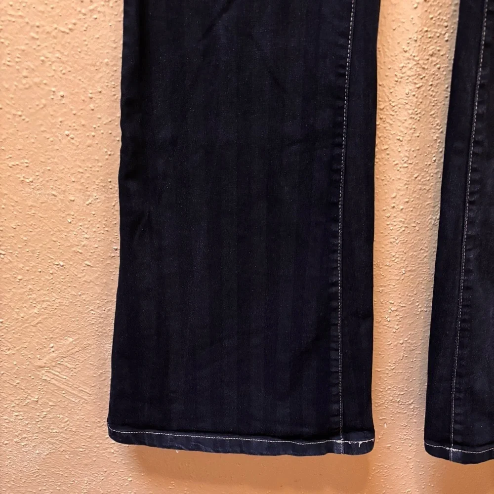 Tinseltown Black Flare Jeans with Lace-Up Front